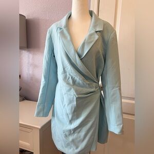 Abercrombie & Fitch Light Blue Tailored Suit Dress